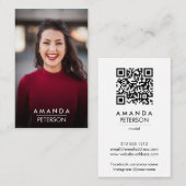 Actor Models Dancer Foto QR CODE Visitenkarte (Vorne/Hinten)