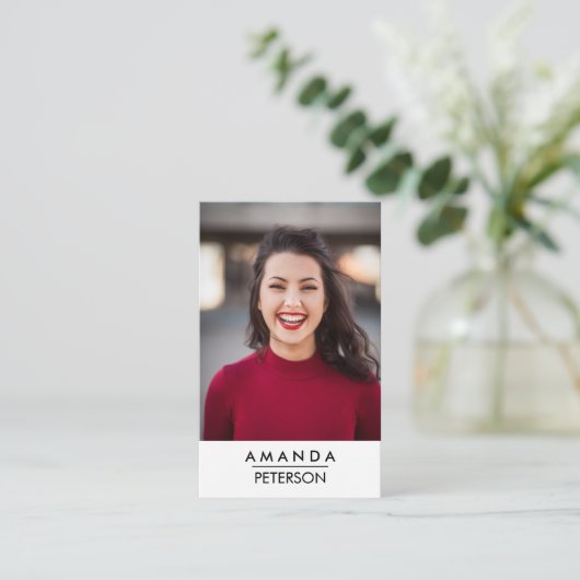 Actor Models Dancer Foto Visitenkarte (Stehend Vorderseite)