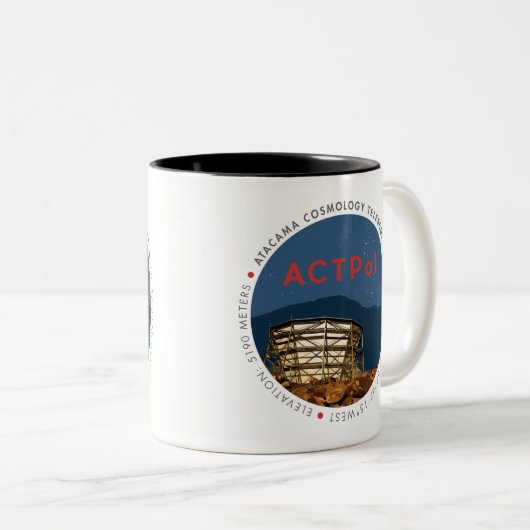 ACTPol Logo-Tasse Zweifarbige Tasse (VorderseiteRechts)