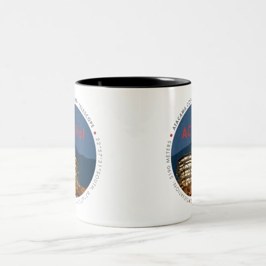 ACTPol Logo-Tasse Zweifarbige Tasse (Mittel)