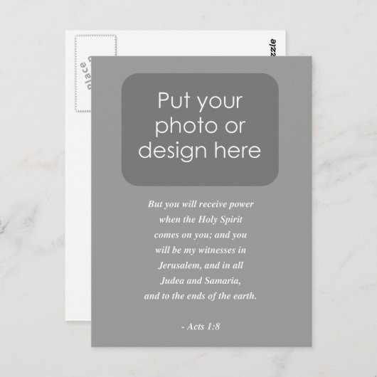 ACTS 1:8 Bibelverse Postkarte (Vorne/Hinten)
