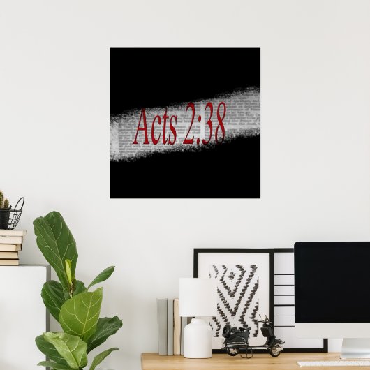 Acts 2:38 Poster (Heimbüro)