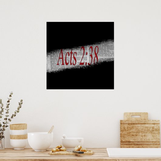 Acts 2:38 Poster (Küche)