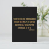 Acts 7:51 KJV Bible Scripture Flat Begrüßung Karte (Stehend Vorderseite)