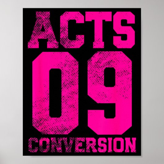 Acts 9 Bekehrung Bibel Kapitel Jersey Design Poster (Vorne)
