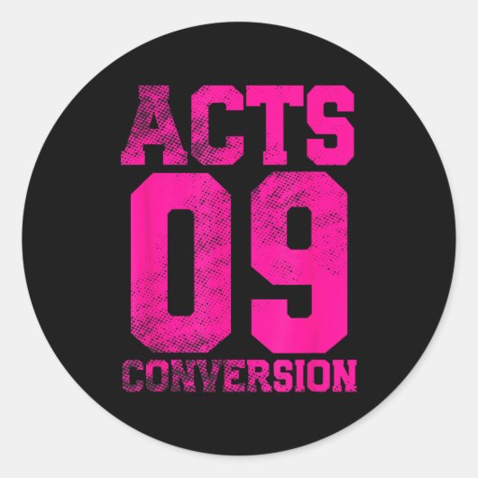 Acts 9 Conversion Bible Chapter Jersey Design Runder Aufkleber (Vorderseite)