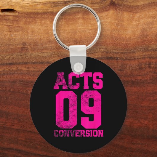 Acts 9 Conversion Bible Chapter Jersey Design Schlüsselanhänger (Vorderseite)