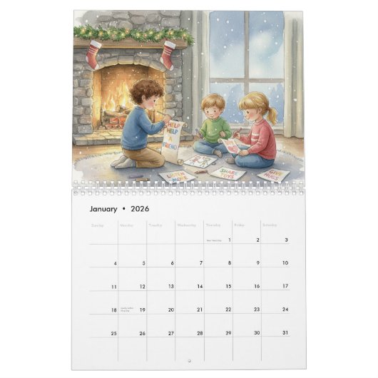 Acts of Kindness Every Month Calendar Kalender (Jan 2026)