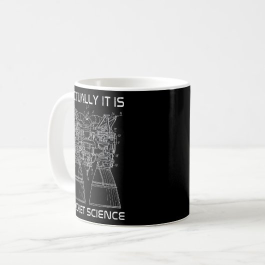 Actually It is Rocket Science Math Engineering Tea Kaffeetasse (Vorderseite Links)