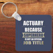 Actuary Superhero Novelty Schlüsselanhänger (Vorderseite)