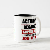 Actuary Superhero Novelty Zweifarbige Tasse (VorderseiteRechts)