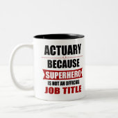 Actuary Superhero Novelty Zweifarbige Tasse (Links)