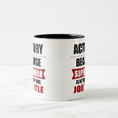 Actuary Superhero Novelty Zweifarbige Tasse (Mittel)