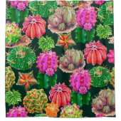 ?actus nahtlos floral pattern background, wallpap duschvorhang (Vorderseite)