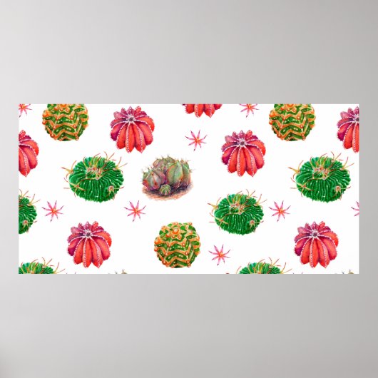 ?actus nahtlos floral pattern background, wallpap poster (Vorne)