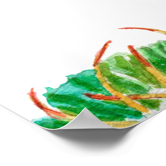 ?actus nahtlos floral pattern background, wallpap poster (Ecke)