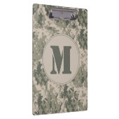 ACU Camo Camouflage Monogram Initial Clip Board Klemmbrett (Rechts)