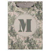 ACU Camo Camouflage Monogram Initial Clip Board Klemmbrett (Vorderseite)