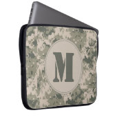 ACU Camouflage Camouflage Digit Monogramm 15" Note Laptopschutzhülle (Vorne Rechts)