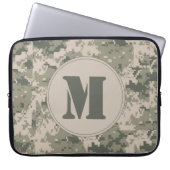 ACU Camouflage Camouflage Digit Monogramm 15" Note Laptopschutzhülle (Vorderseite)