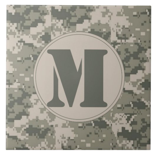 ACU Camouflage Camouflage Digital Monogram Display Fliese (Vorderseite)