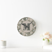 ACU Camouflage Camouflage Monogramm erste Wandklem Runde Wanduhr (Zuhause)
