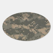ACU Digital Camouflage Camouflage Ovaler Aufkleber (Vorderseite)