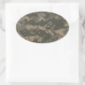ACU Digital Camouflage Camouflage Ovaler Aufkleber (Tasche)