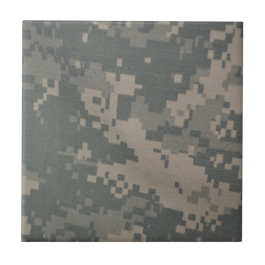 Acu Pattern Camouflage Troops Digital Art Peace Fliese (Vorderseite)