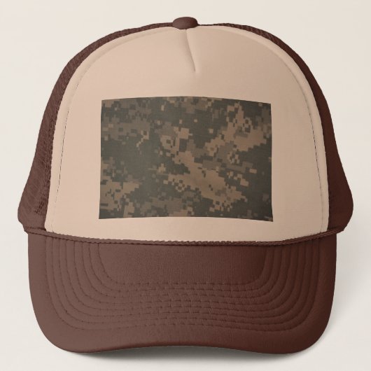 Acu Pattern Camouflage Troops Digital Art Peace Truckerkappe (Vorderseite)