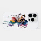 Acuarela Canina Border Collie - Femenina iPhone Hülle (Rückseite (Horizontal))