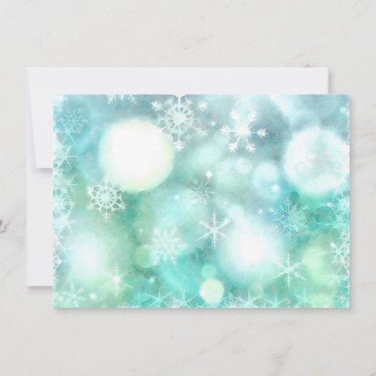 Acuarela Copo de Nieve Tarjeta de Gracias Dankeskarte (Rückseite)