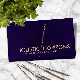 Acupunction Nadel Line Art Visitenkarte