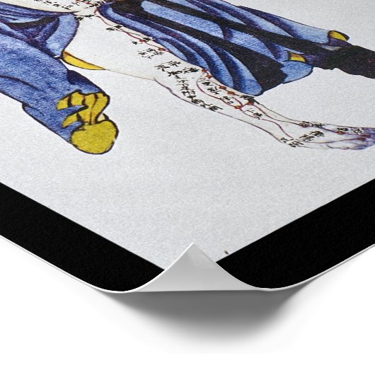 Acupunction Stomach Meridian Foot Yangming Poster (Ecke)