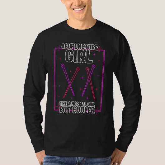 Acupuncture Girl Retro Needle Women Therapist TCM  T-Shirt (Vorderseite)