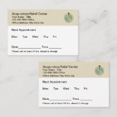 Acupuncture Office Appointment Cards Design Terminkarte (Vorne/Hinten)