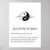Acupuncture Qi Flow Wall Art for Clinic Office  Poster (Vorne)
