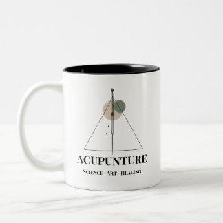 Acupuncture Science Art Healing Mug  Minimalist  Zweifarbige Tasse