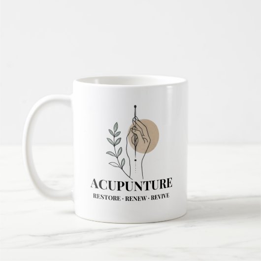 Acupuncture Therapy Mug Restore Renew Revive  Kaffeetasse (Links)