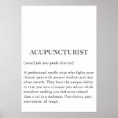 Acupuncturist Needle Ninja Wall Art Clinic chart Poster (Vorne)
