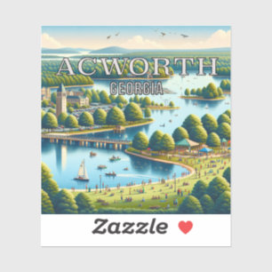 Acworth Georgia 3 Inch Vinyl Sticker