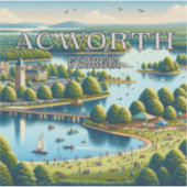 Acworth Georgia 3 Inch Vinyl Sticker (Vorderseite)