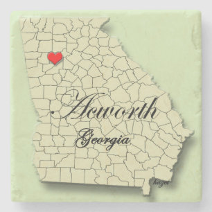 Acworth, Georgia, Map, Untersetzer