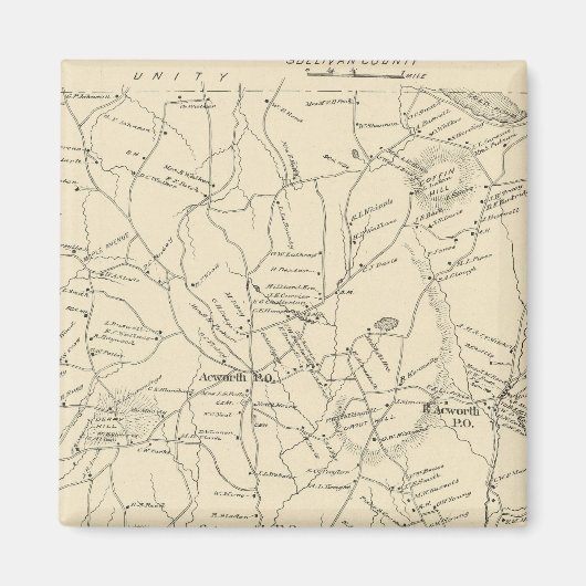 Acworth, Sullivan Landkreis Magnet (Vorne)