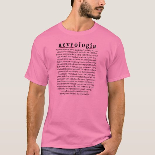 acyrologia T-Shirt (Vorderseite)