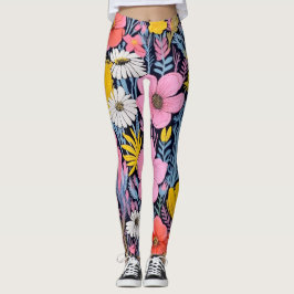 AD 001 - Digitales Muster für Blumen Leggings