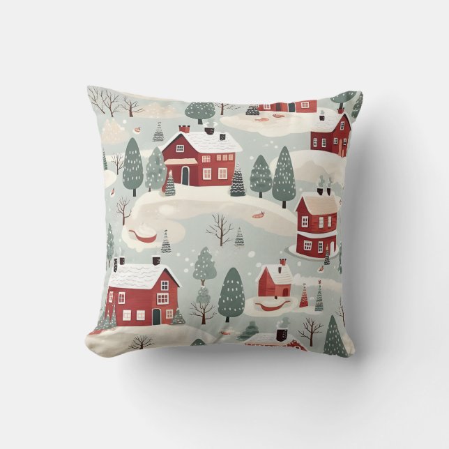 AD 002 - Digitales Weihnachtsmuster Kissen (Vorderseite)