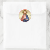 AD 002 - Jesus Christus Runder Aufkleber (Tasche)