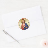 AD 002 - Jesus Christus Runder Aufkleber (Umschlag)