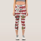 AD 004 - Digitales Weihnachtsmuster Capri Leggings (Vorderseite)